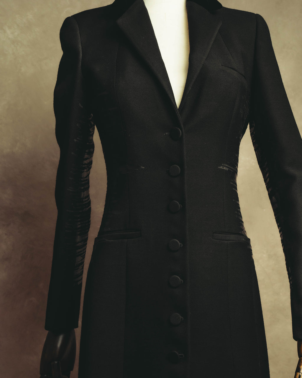"Bottega Veneta" 90's-00's Sculptural tailored long coat