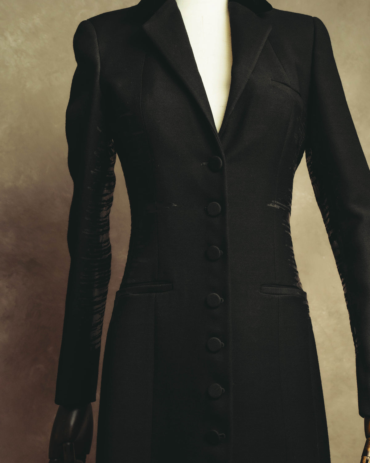 "Bottega Veneta" 90's-00's Sculptural tailored long coat