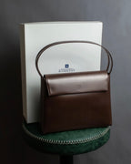 "GIVENCHY MAROQUINERIE" Trapezoidal brown leather one-handle bag