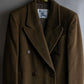 "BURBERRYS" Peaked lapels double breasted olive brown coat