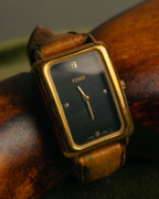 “FENDI” 80’s-90’s Rectangular quartz leather watch