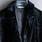 "EMPORIO ARMANI"  Dimensional wave pattern velour like chester coat