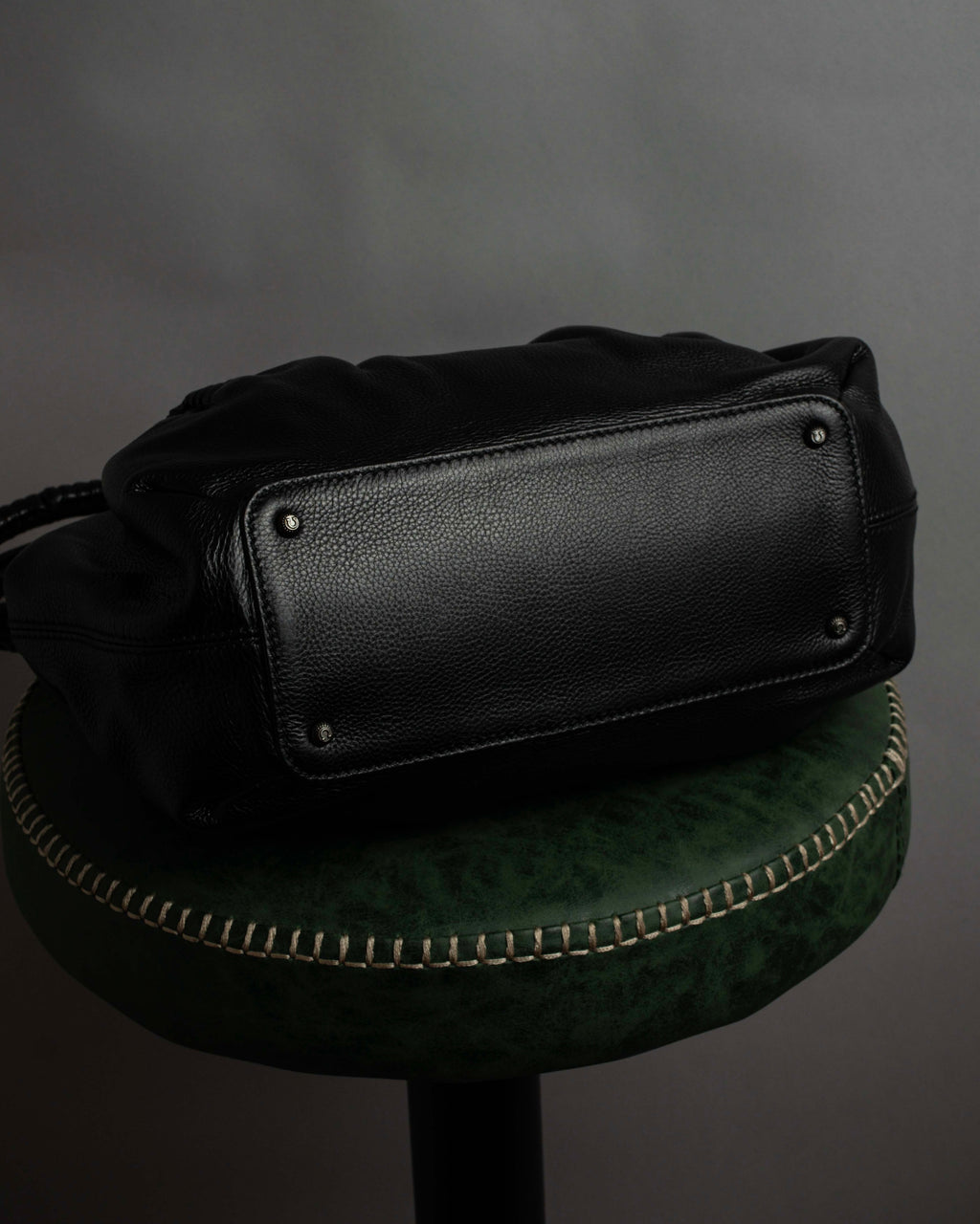 "Salvatore Ferragamo" Draping design lace-up detail leather bag