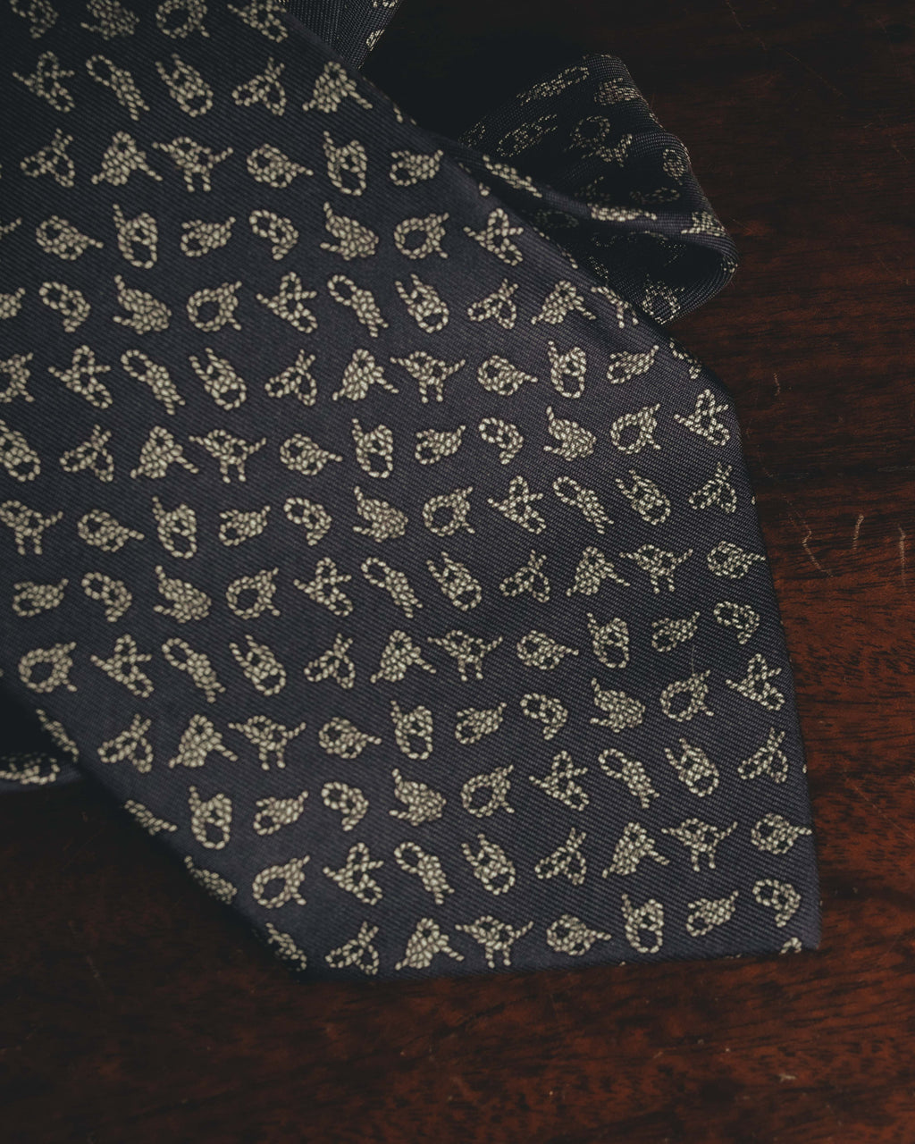 "Hermès" 80's-90's Classic jacquard silk necktie