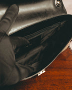"Salvatore Ferragamo" Crocodile embossed Gancini shoulder bag