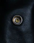 "HELMUT LANG"Boa switching shape leather zip-up jacket