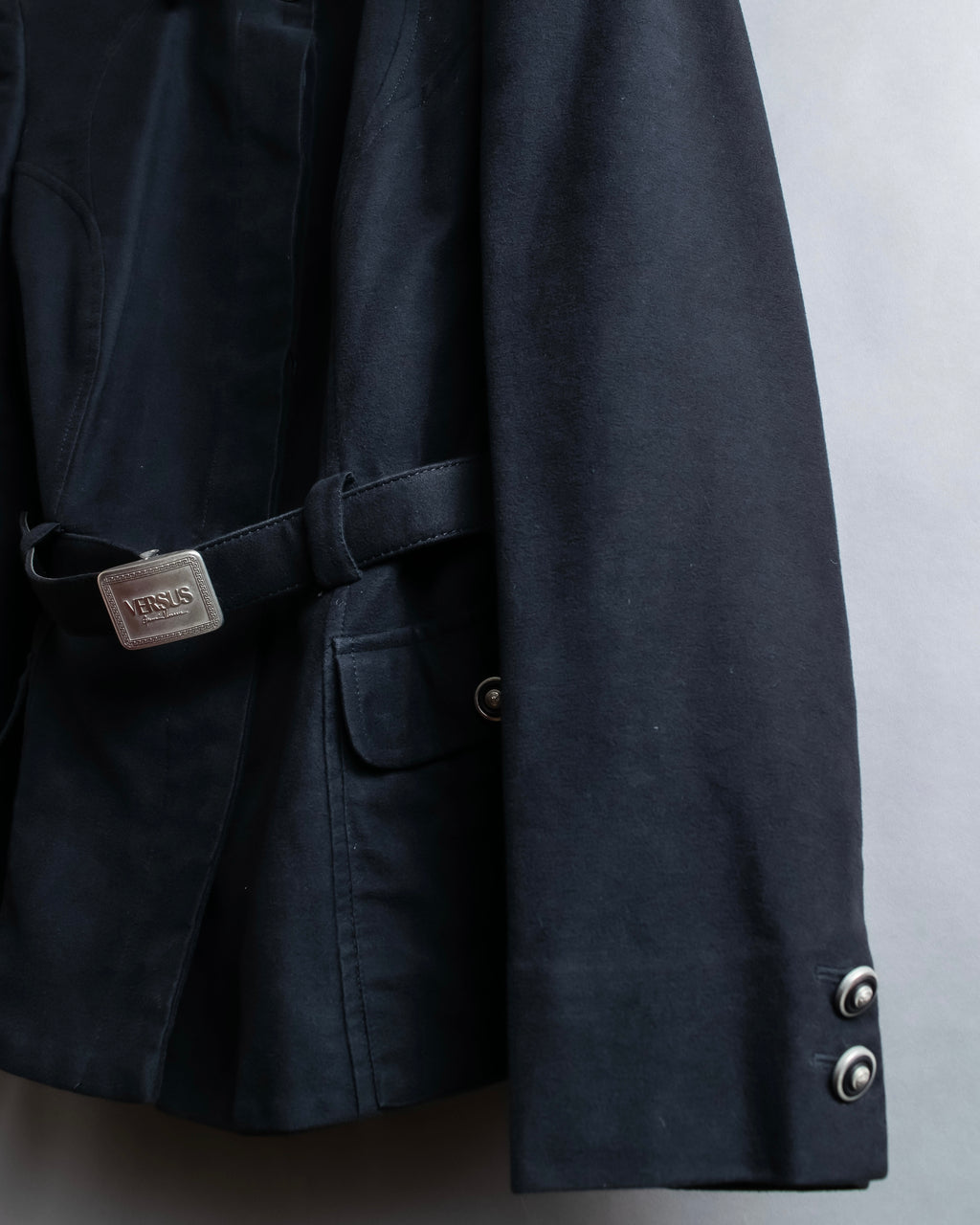 "Versus Versace" Belted design short length stencolor coat