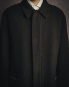 –SPECIAL– “HERMES” 90’s-00’s Concealed placket wool zip coat