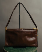 “Christian Dior” 80’s-90’s D motif leather shoulder bag
