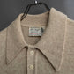 "Vintage 100% lambswool long sleeve knitted polo shirt"