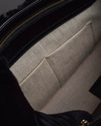 "BALENCIAGA" Padlock design shearling leather bag