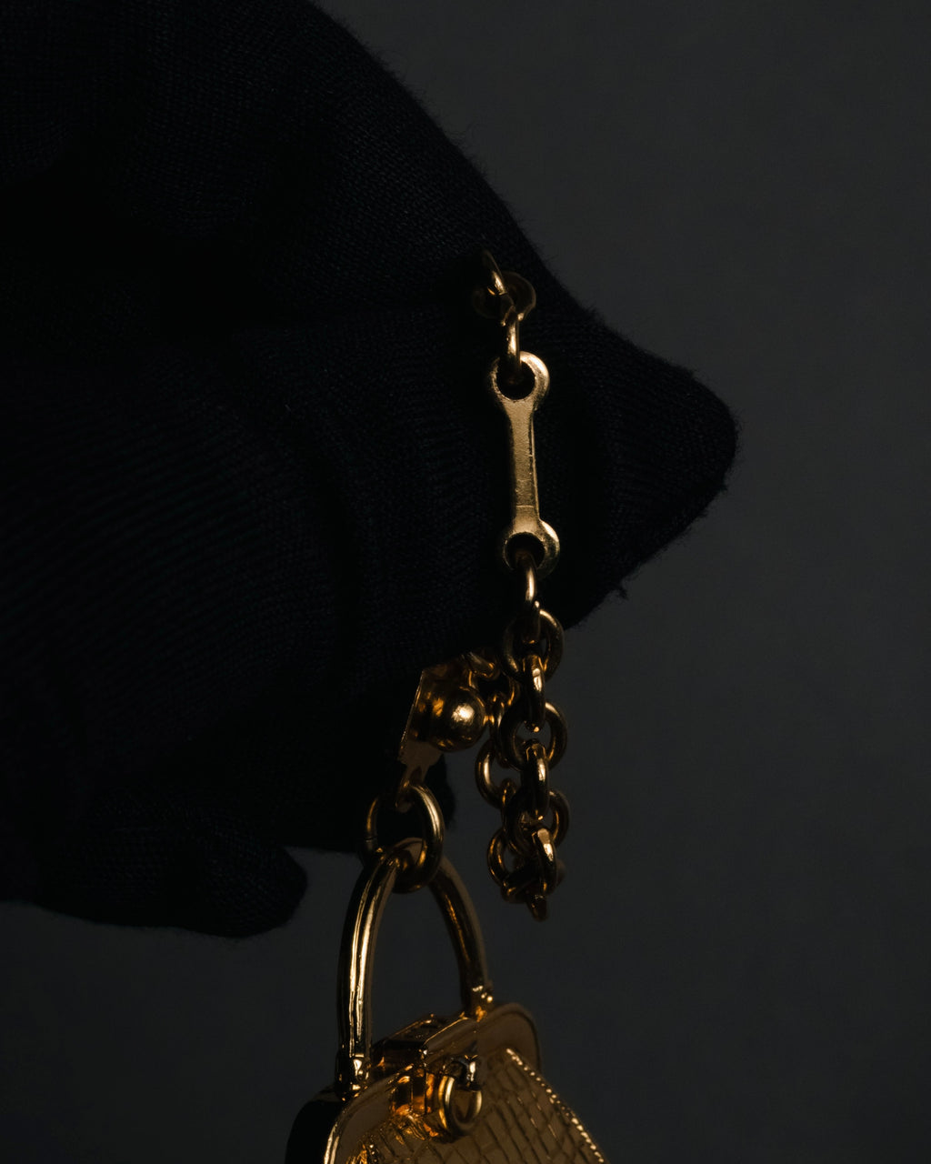 "Christian Dior" 80’s-90’s Miniature handbag motif gold charm