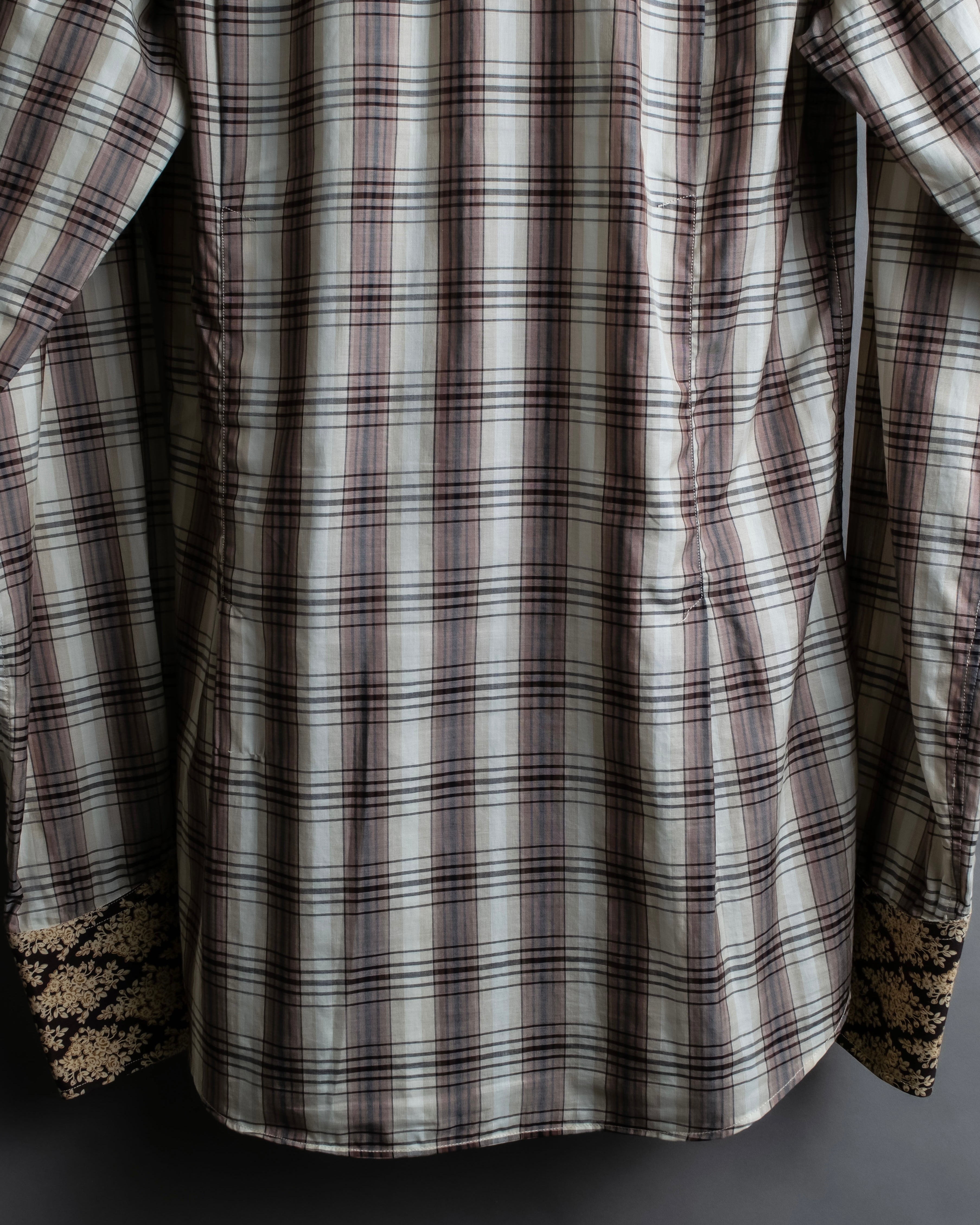 "GUCCI" Floral and checkered western shirt