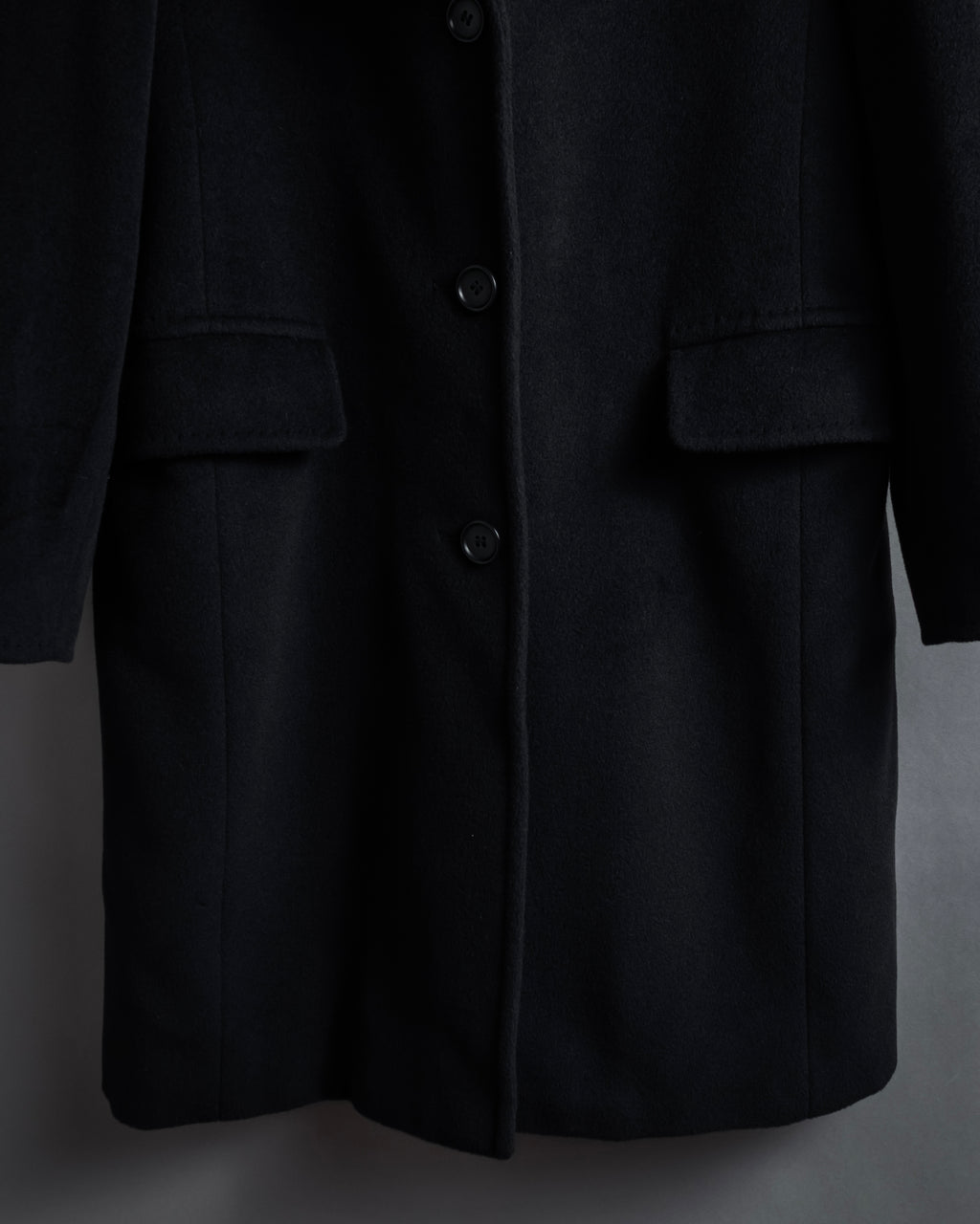 "Max Mara" 90's White tag tailored collar angora mix coat