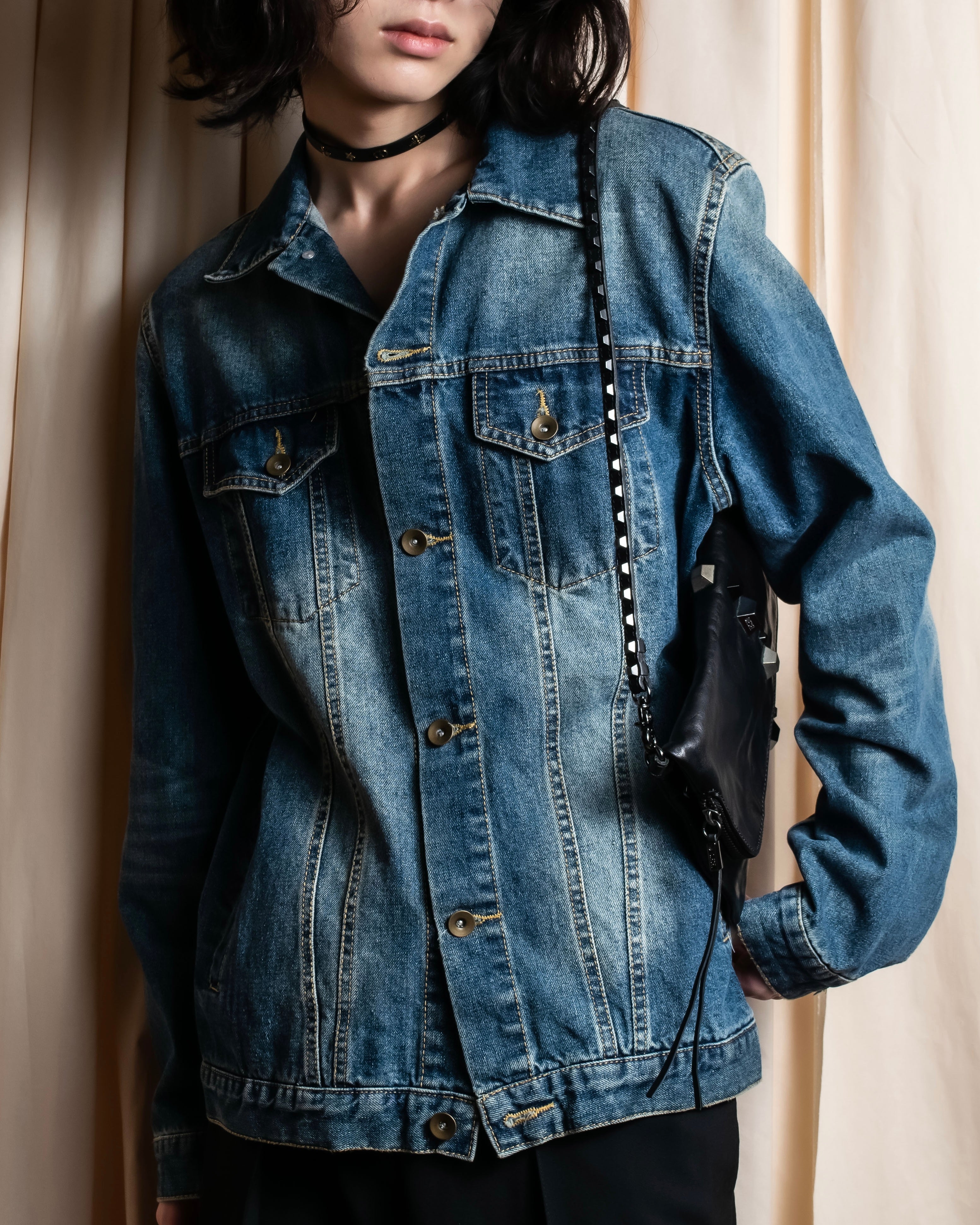 "NUMBER (N)INE" Vintage washed denim jacket