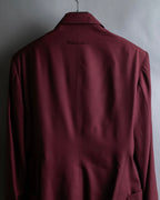 "JEAN PAUL GAULTIER FEMME"
Bordeaux color peaked lapel wool tailored jacket