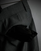 "HUGO BOSS" Fine-gauge wool khaki gray set up