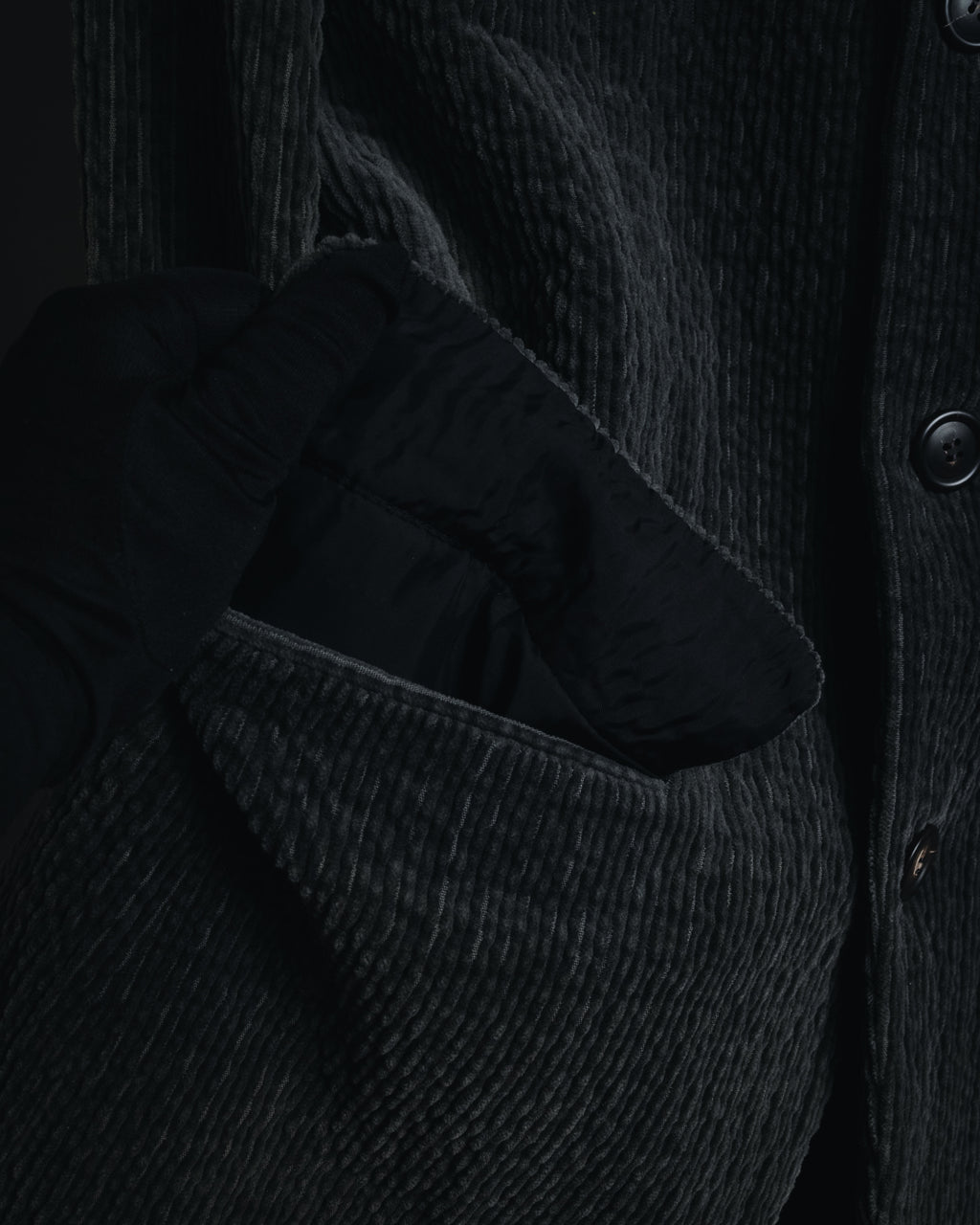 –SPECIAL– "ISSEY MIYAKE MEN" 98AW garment-pleated cotton tailoring set-up