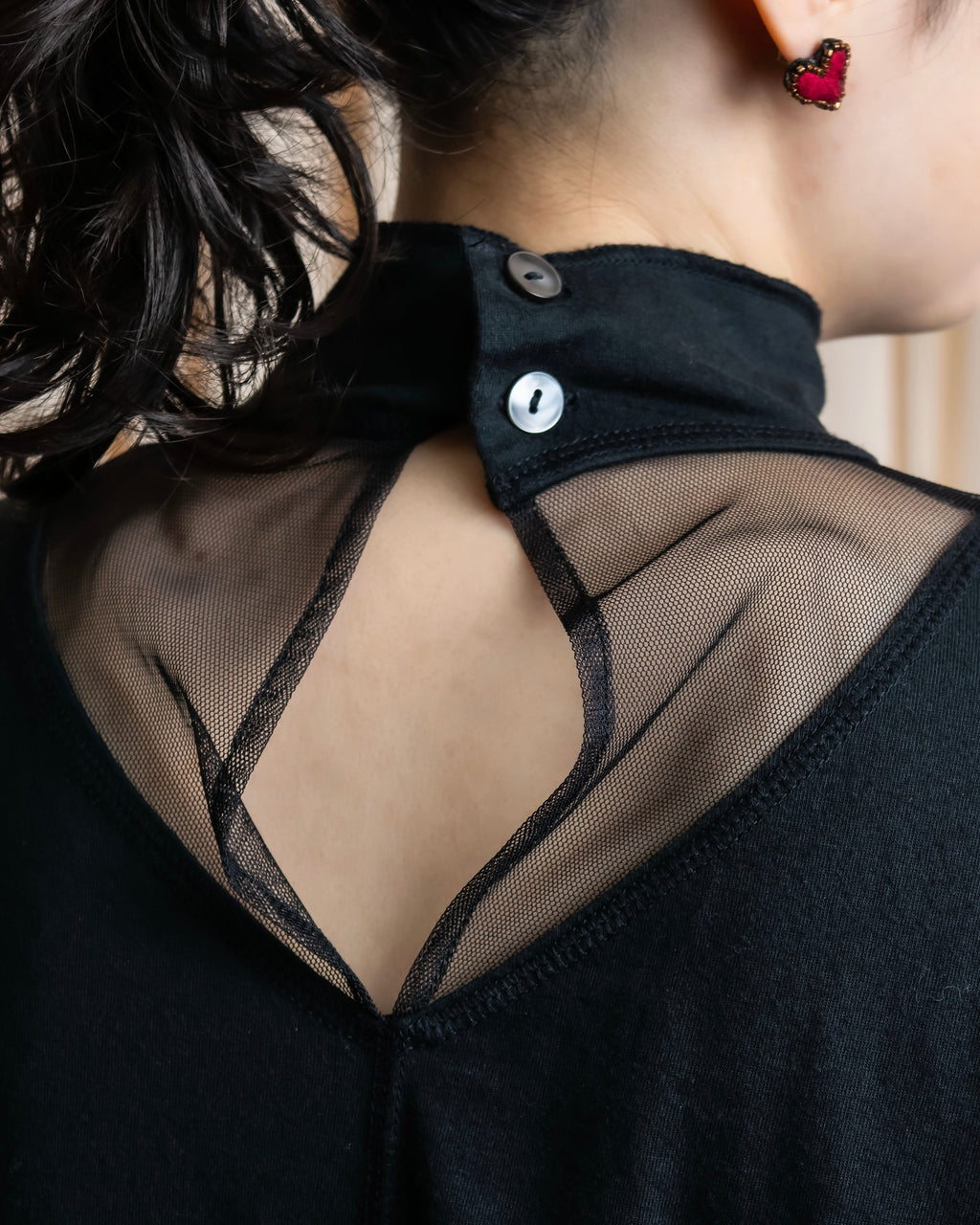 "JUNIOR GAULTIER" Sheer layered tie detail dress