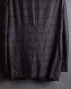 "Tex Teq" Gradient check pattern tailored jacket