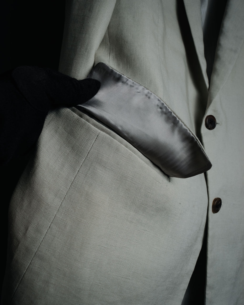 “PRADA” 10’s Linen tailored suit set