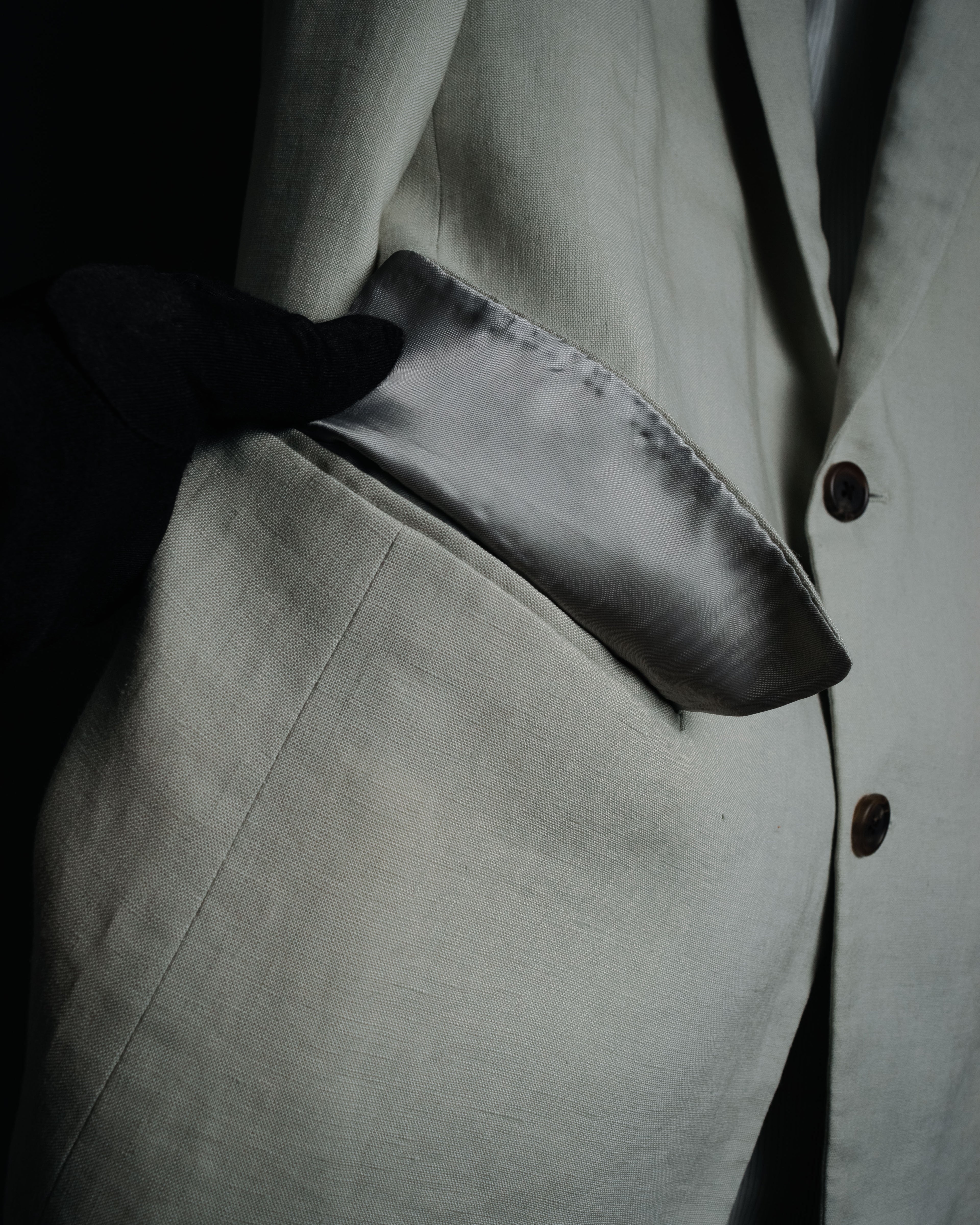 “PRADA” 10’s Linen tailored suit set