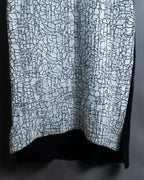 "BALENCIAGA" cracked wool sleeveless dress