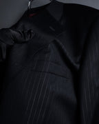 "BALENCIAGA" Chalk stripe pattern long silhouette set up