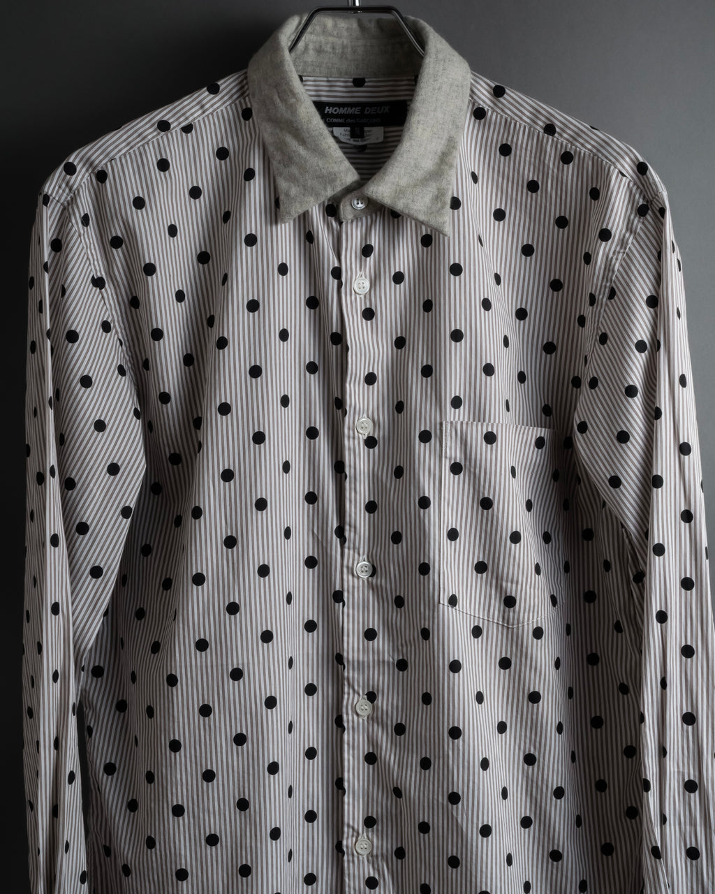 “COMME des GARÇONS HOMME DEUX” 17AW Polka dot stripe shirt
