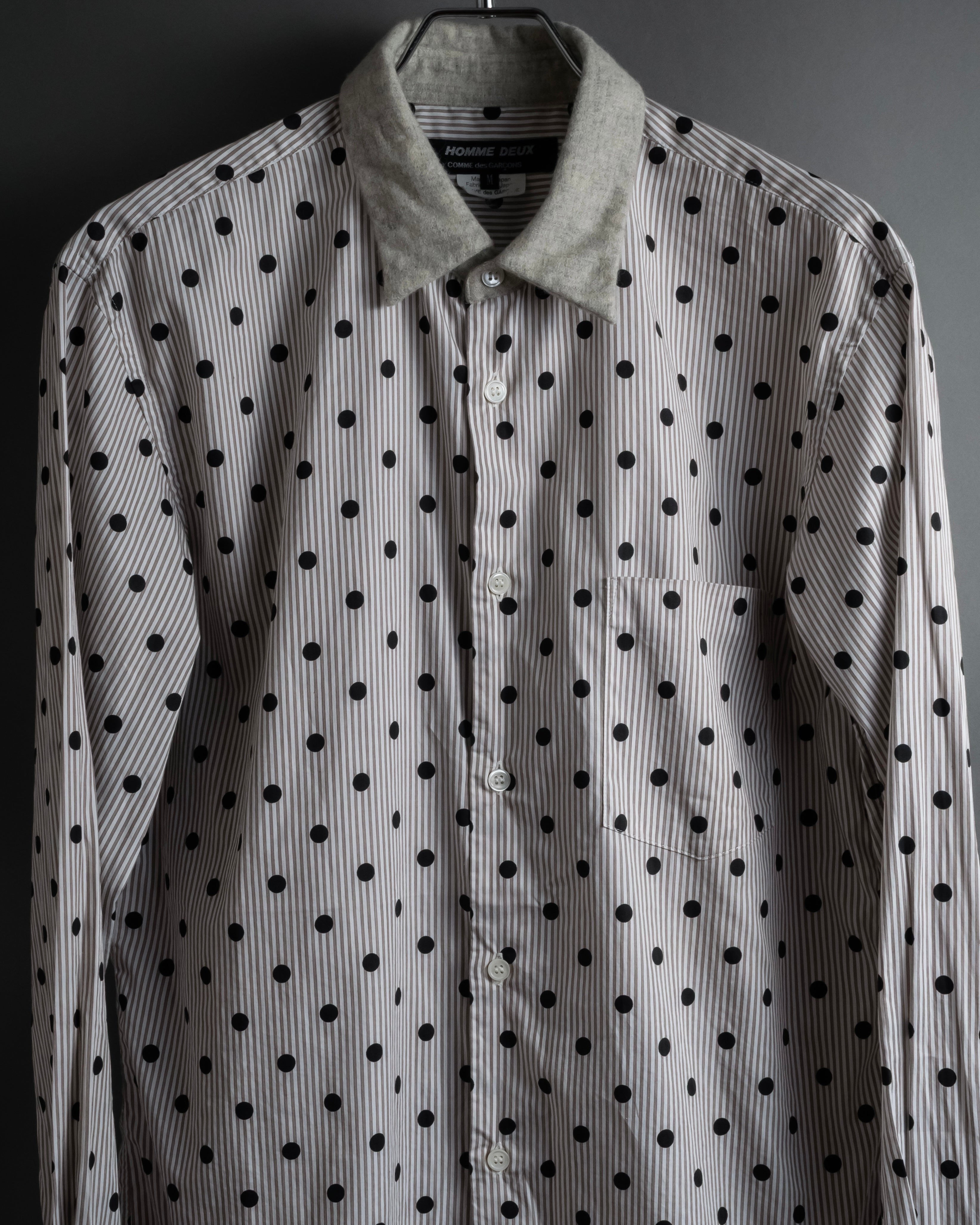 “COMME des GARÇONS HOMME DEUX” 17AW Polka dot stripe shirt
