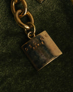 "CELINE" 70's-80's Sulky motif gold metal chain belt