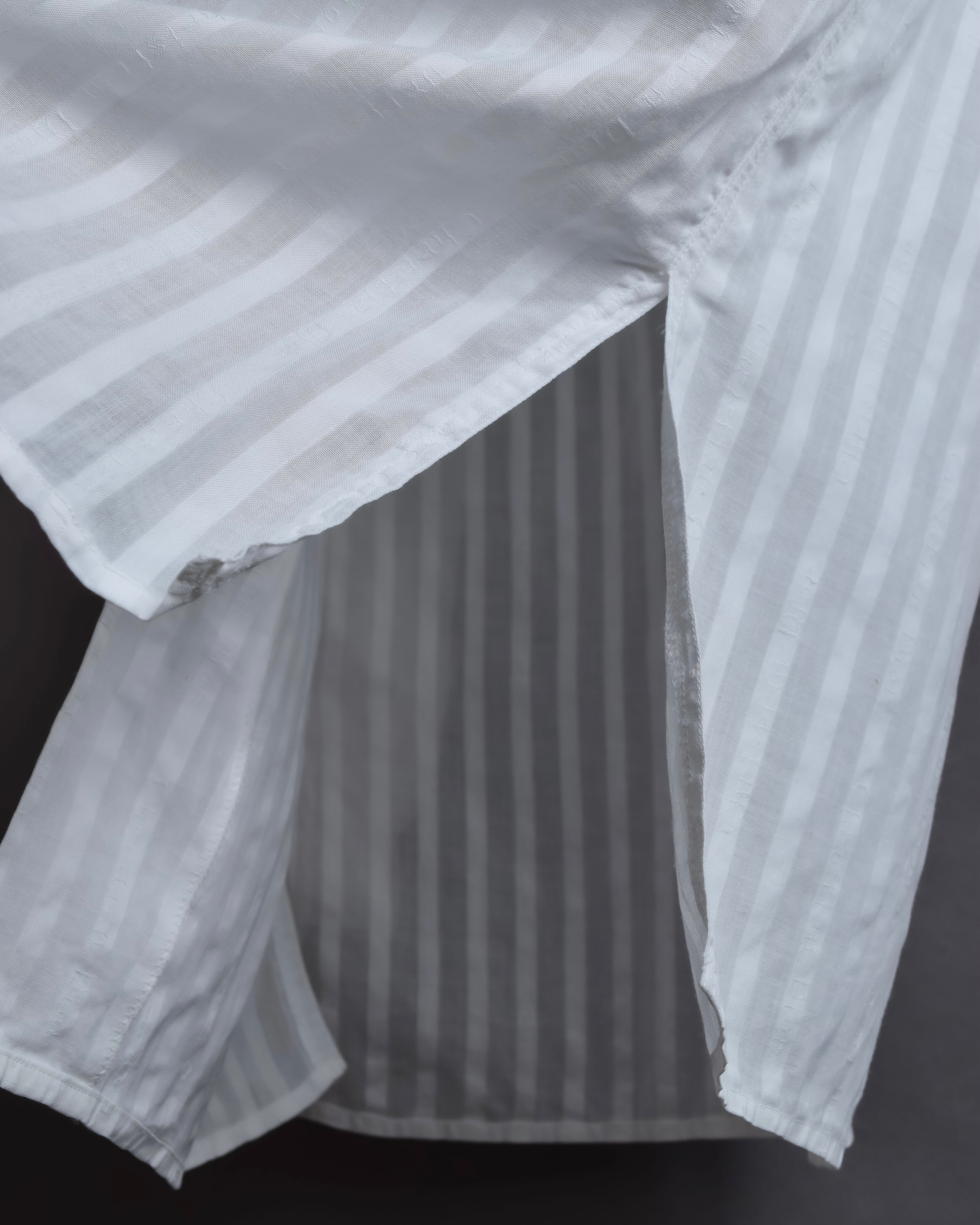 "Christian Dior" 90's Logo engraved striped shirt