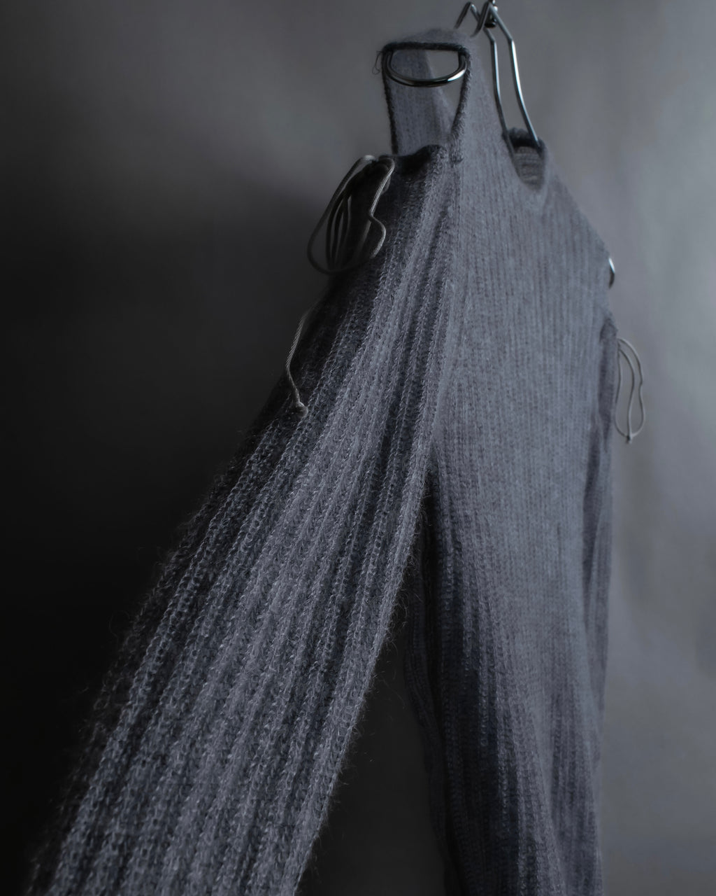 "CECILIE BAHNSEN" Drawcord design Hole detail ribbed knit