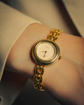 –SPECIAL– "GUCCI" 80's-90's Elegant gold tone wristwatch