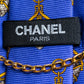 "CHANEL" Heart shaped gold parts pattern chain design neck tie