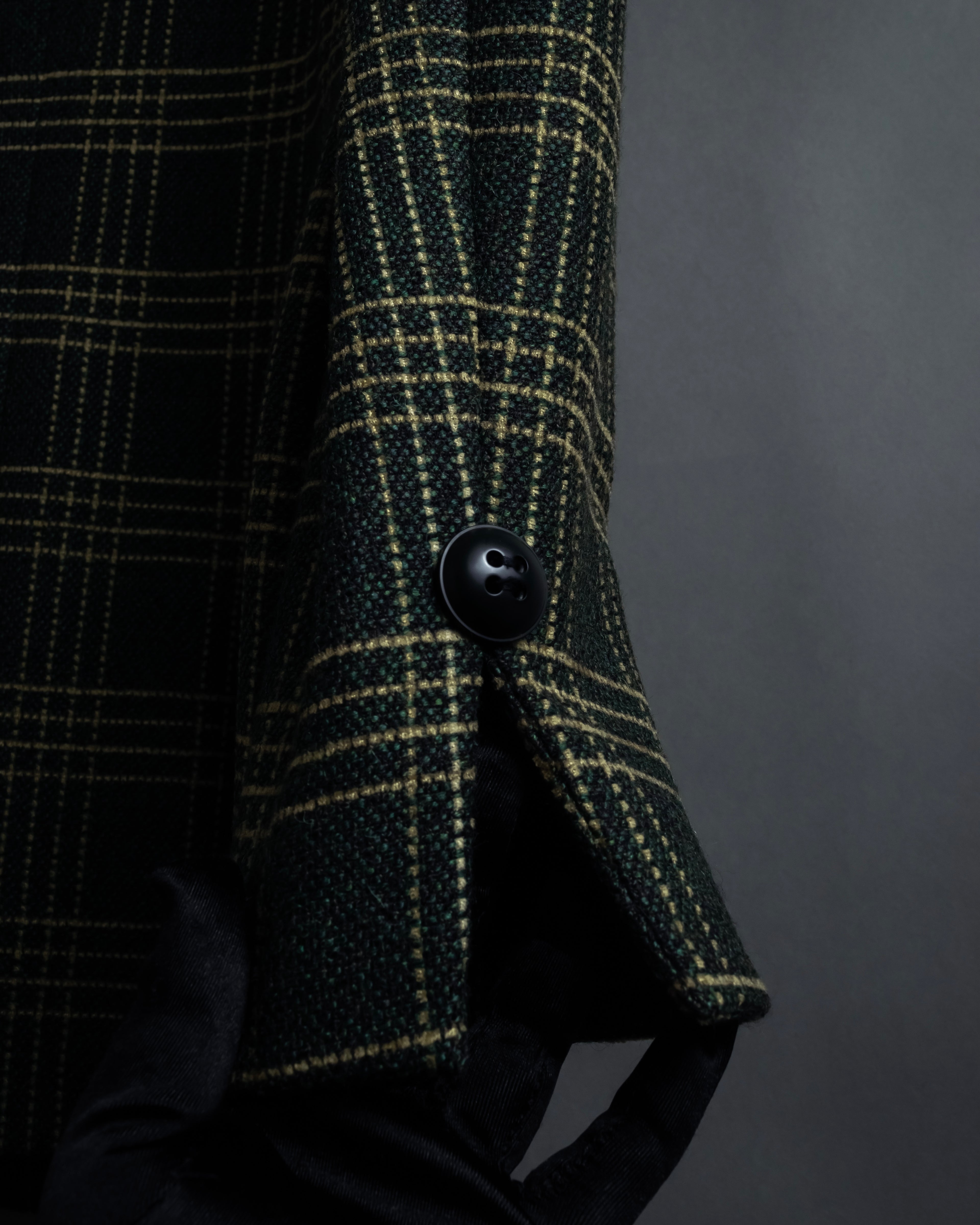"Christian Dior" Windowpane check tailored jacket