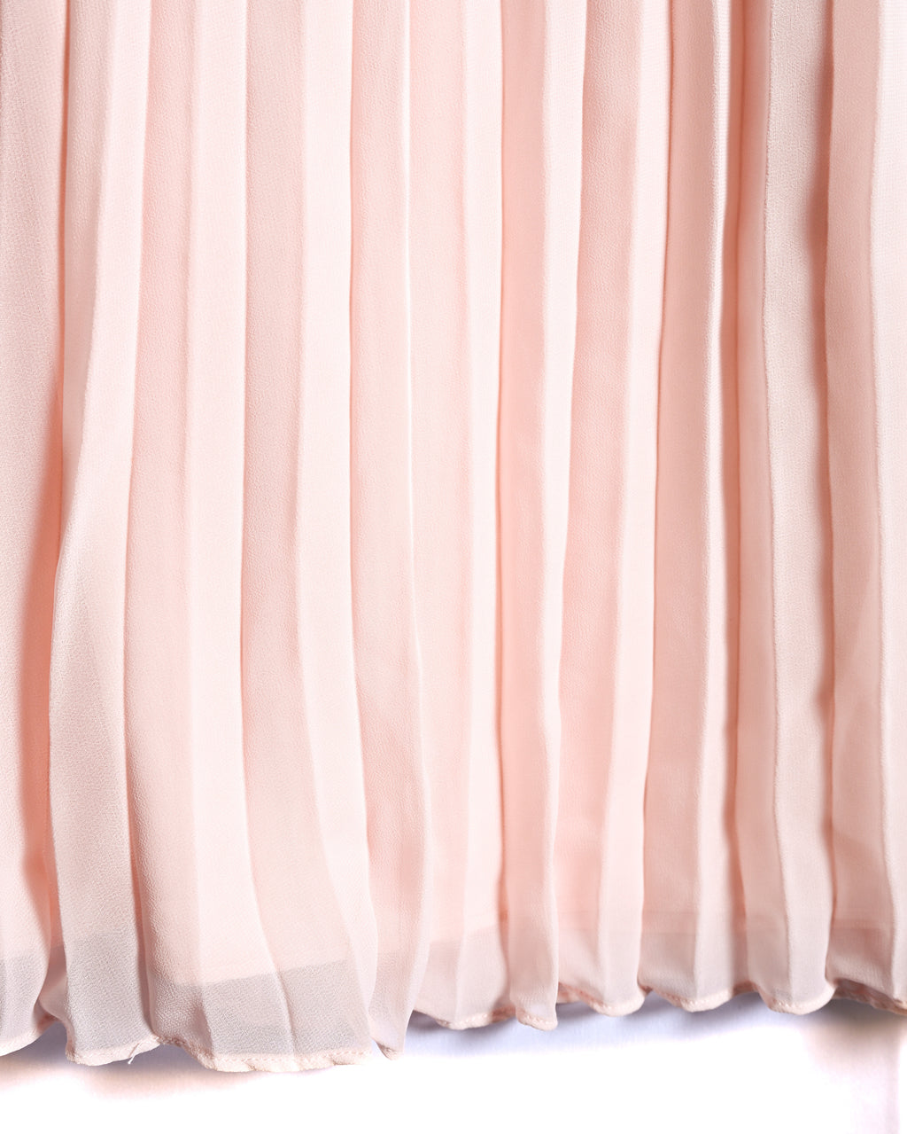 Self-Portrait/ Romantic Chiffon Pleated Skirt Pale Pink