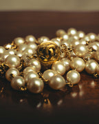 -SPECIAL- "CHANEL" 90's Pearl and crystal embellished long necklace