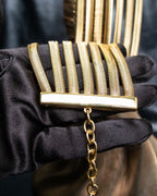 "GIVENCHY" 7 strand accordion chain choker necklace