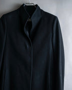 "JIL SANDER" 100% cashmere straight line stand collar coat