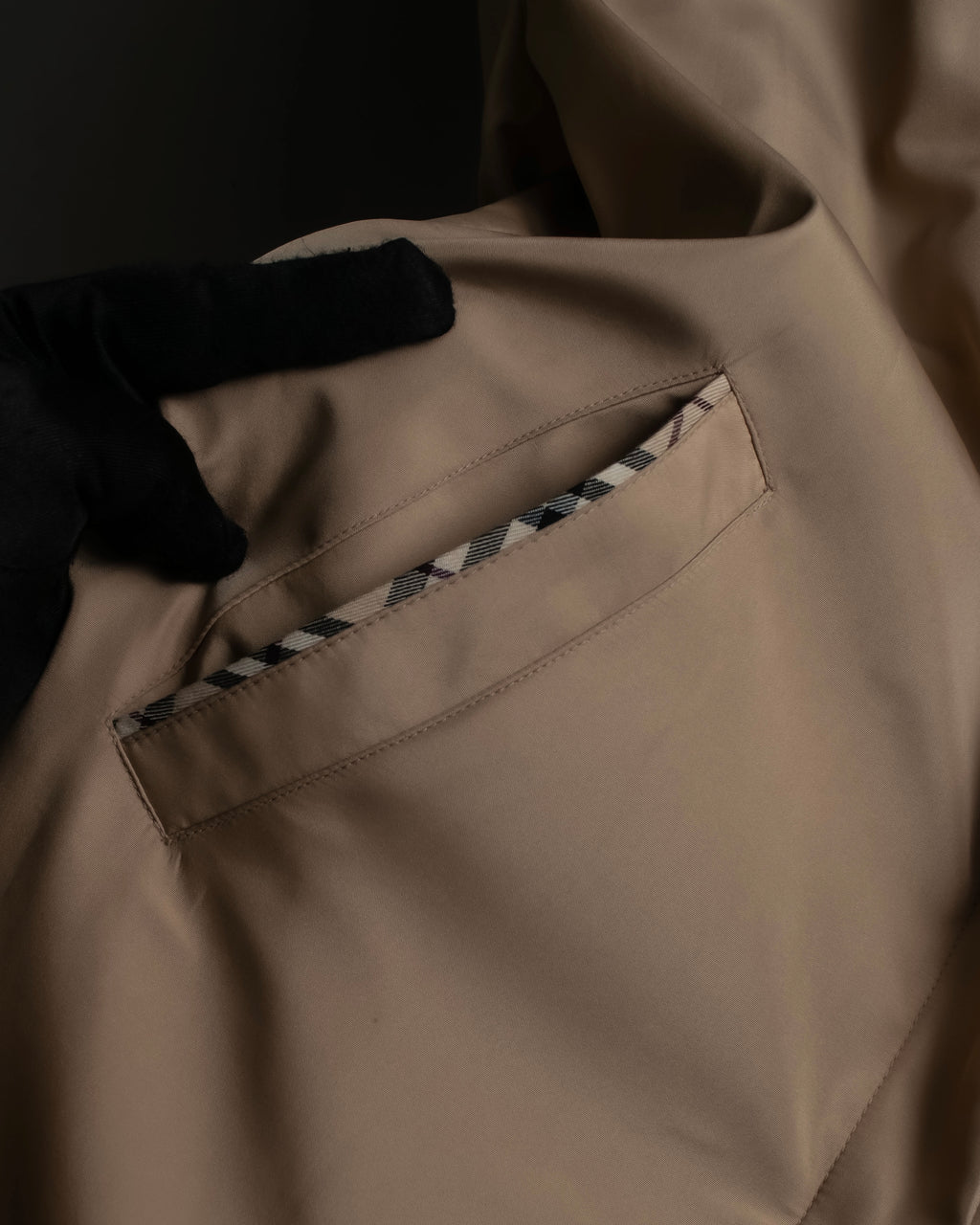 "BURBERRYS" Check reverse design short blouson