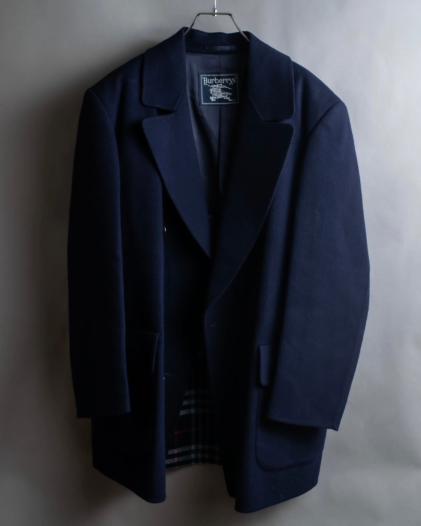 "BURBERRYS" Oversized wide lapel tailored coat