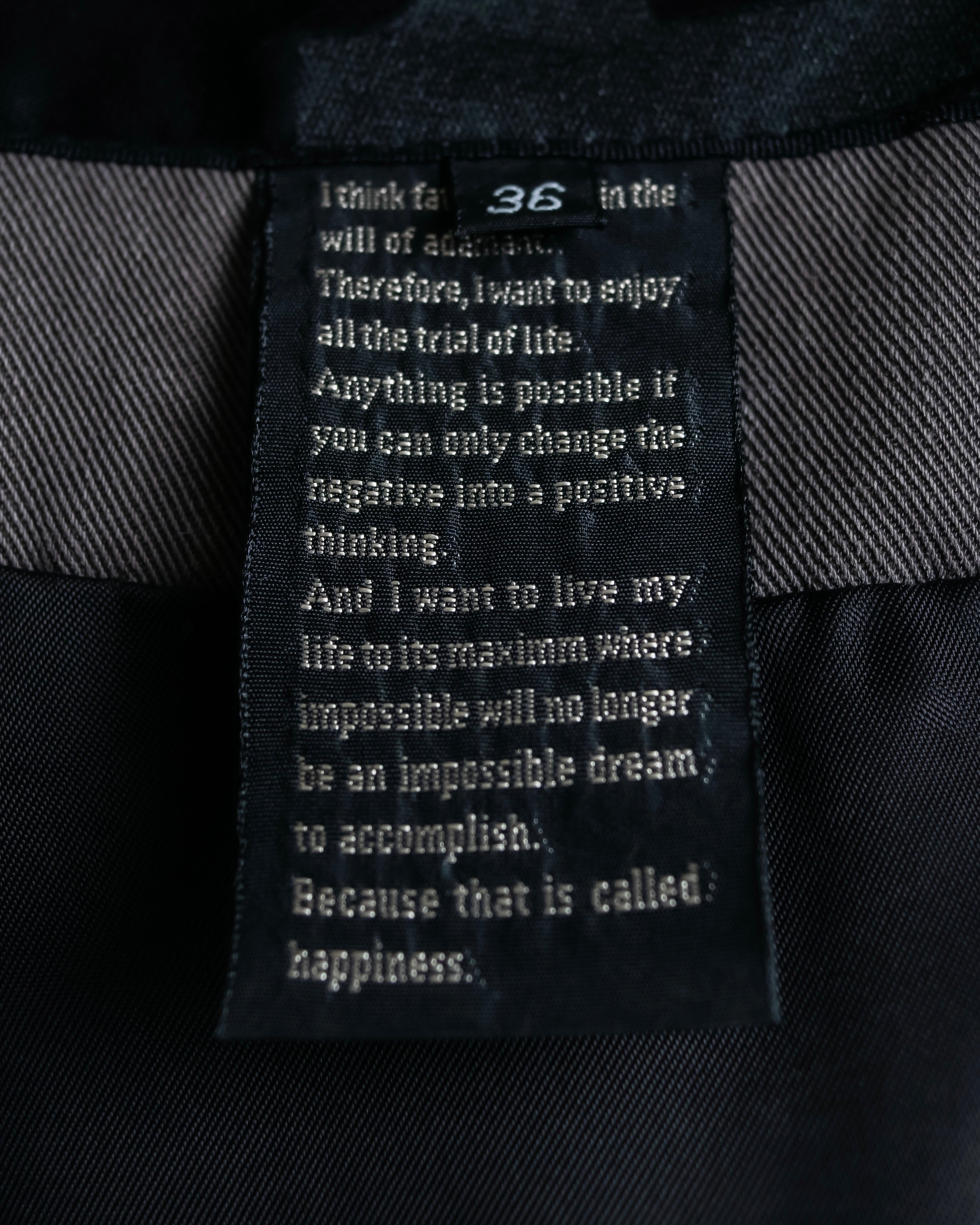 “DOUBLE STANDARD CLOTHING” Designed sleeve hooded middle coat