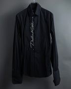 "Dolce & Gabbana" Logo embroidered tie design dress shirt
