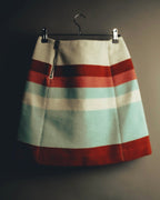 "See By Chloé" 00's-10's Textured striped wool blend mini skirt