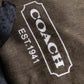 "COACH" Logo stitch design trapezoid bicolor leather bag