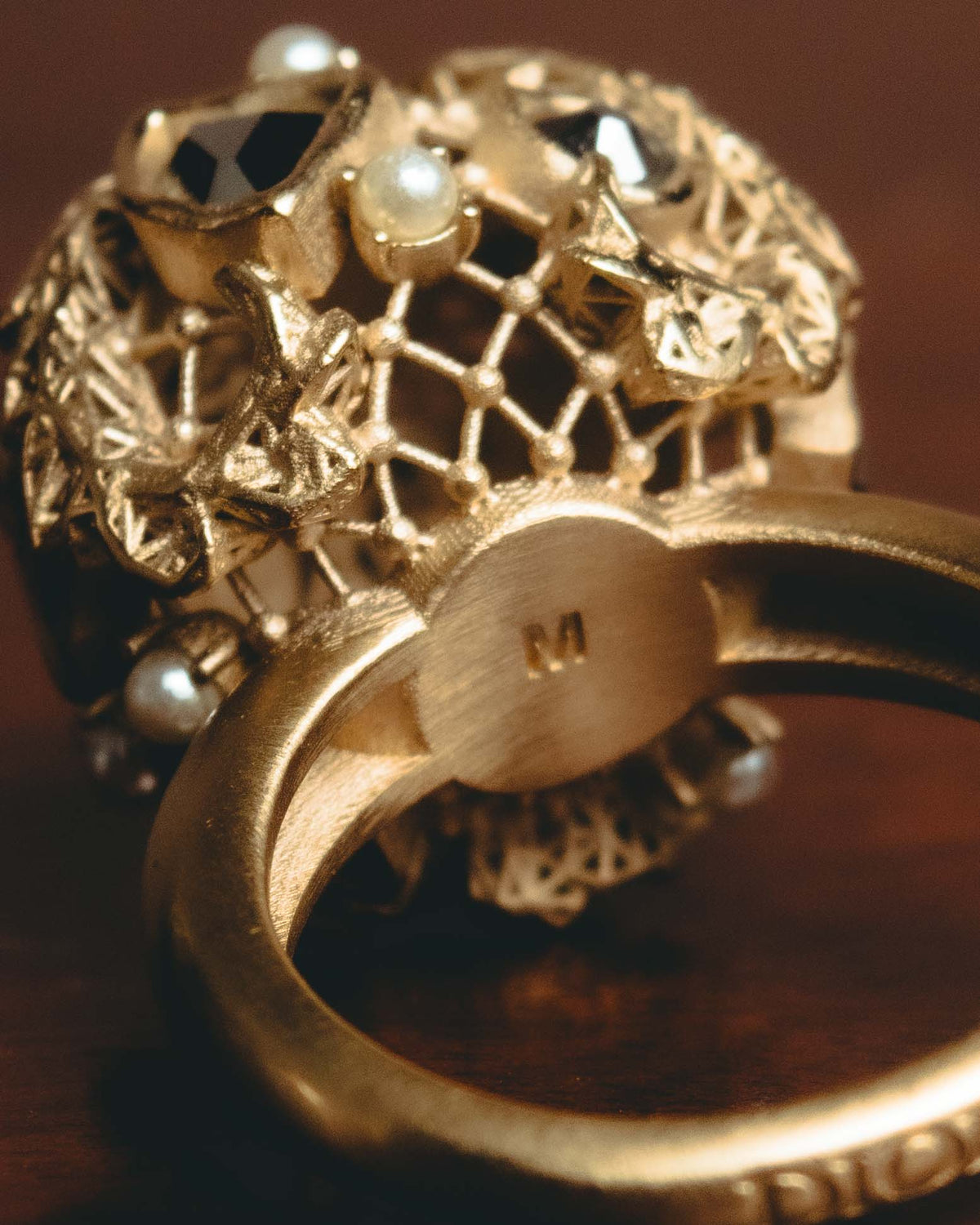 -SPECIAL- "Christian Dior" 10's-20's Sculptural clustered costume ring