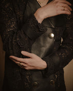 –SPECIAL– "VALENTINO"
Early 2010s lace and leather double-breasted jacket