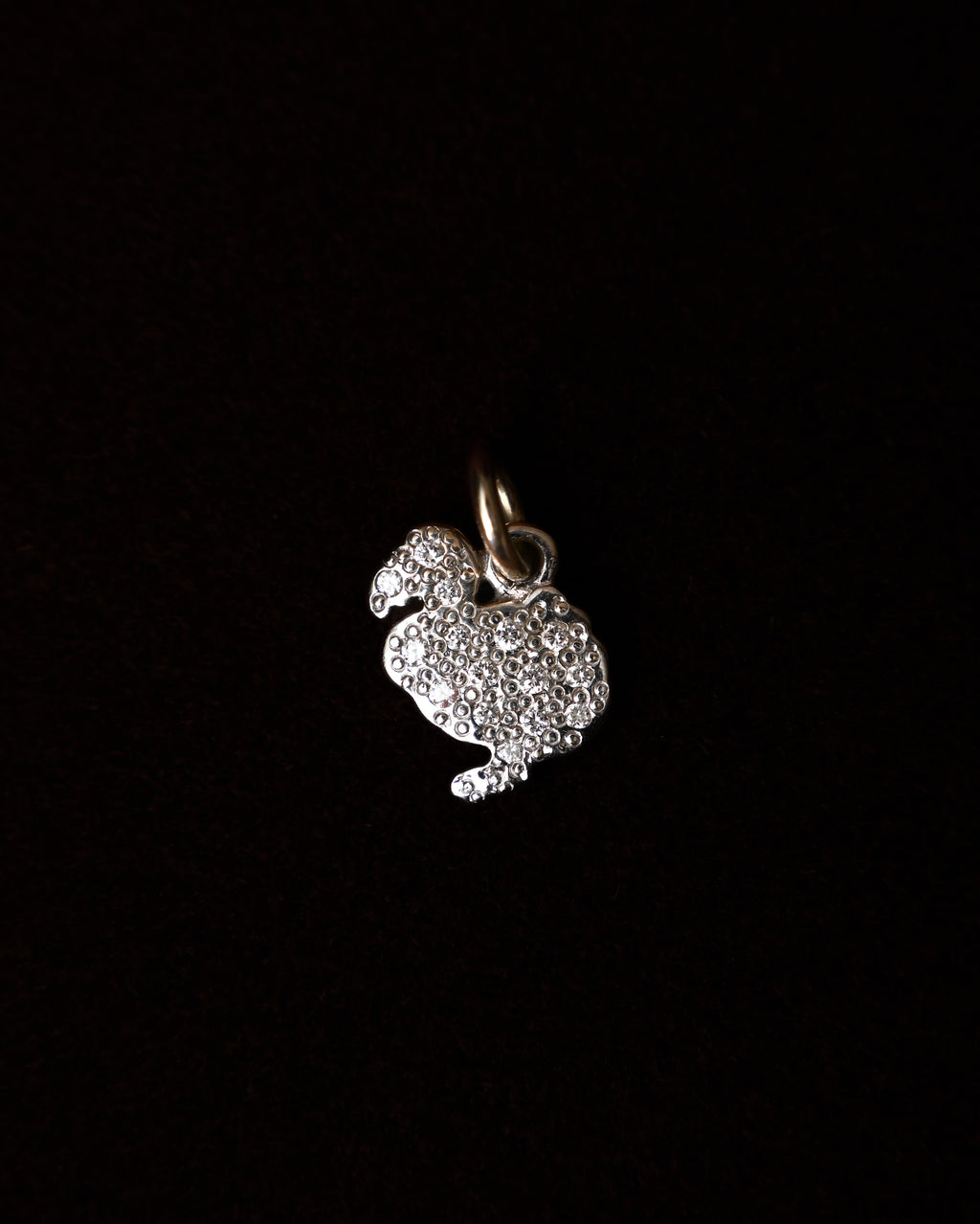 POMELLATO/ “Dodo” K18 White Gold & Diamond Dodo Charm