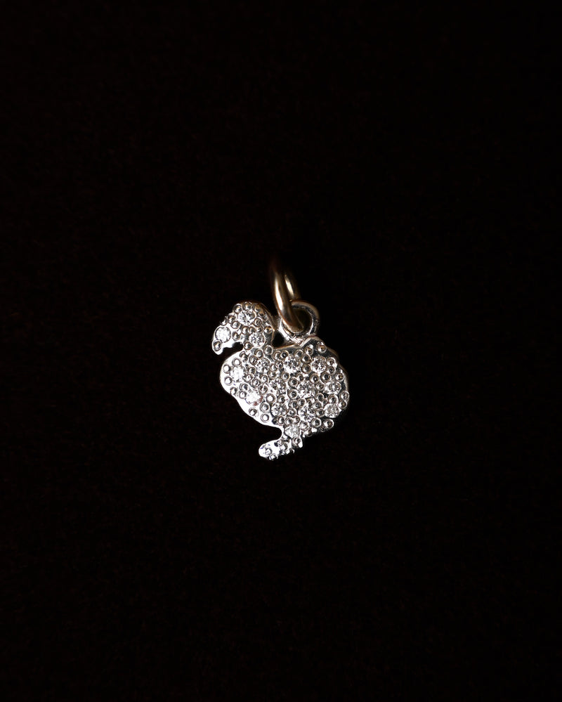 POMELLATO/ “Dodo” K18 White Gold & Diamond Dodo Charm